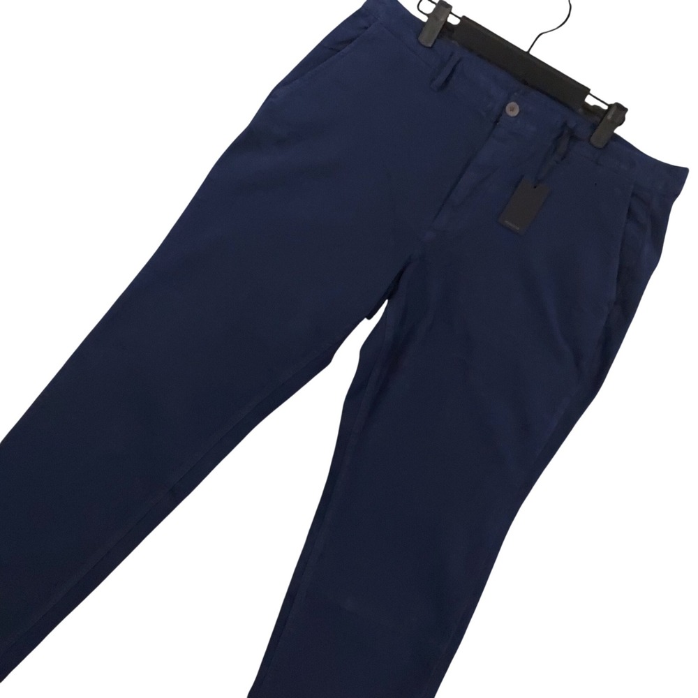 Bonobos Chino Pants Mens‎ 35x30 Navy Blue Cotton Stretch Flat Front New